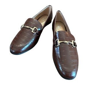 Alfani Gayle Leather Classic Loafers Horse Bit Step N Flex  Slip On NEW Size 11